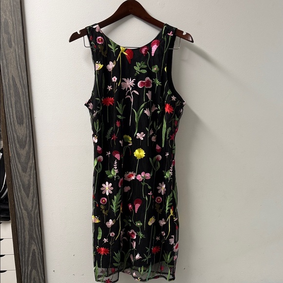 Sam Edelman Black Dress with Colorful Floral Embroidery - Picture 1 of 5